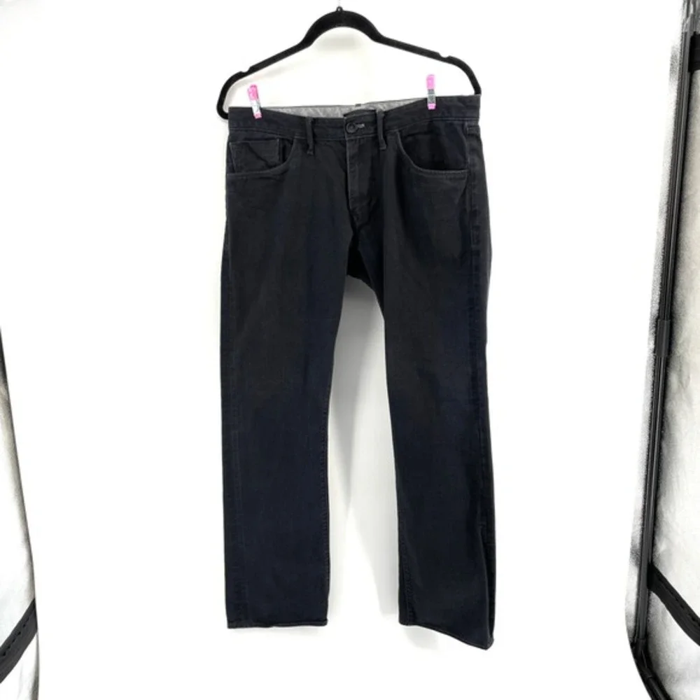 Banana Republic Chino Pants Mens 32x32 Charcoal Gray Cotton Straight Fit Casual